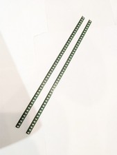 2 x Meccano medium green 24.5" Angle Girder, part 7 Stamped MMIE Good Condition