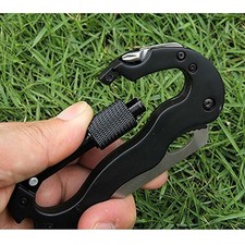 5 In1 Climbing Multifunction Carabiner Hook Gear Screwdriver Outdoor Opener Tool