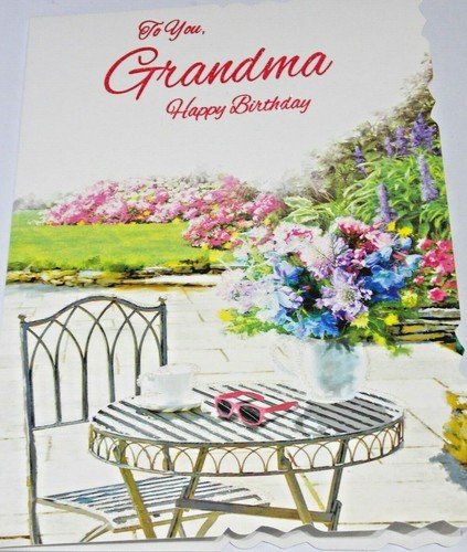 Grandma birthday card garden - card.,