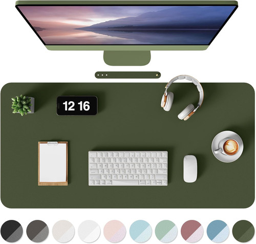 Leather desk mat mouse pad - desk, mat,