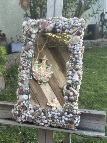 Vintage seashell mirror - vintage,