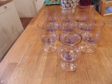 10 Murano Purple Hue Red Wine Glasses.