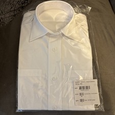 Shirt Short Sleeves White Mans Royal Navy RN Issue Uniform Shoulder Epaulettes