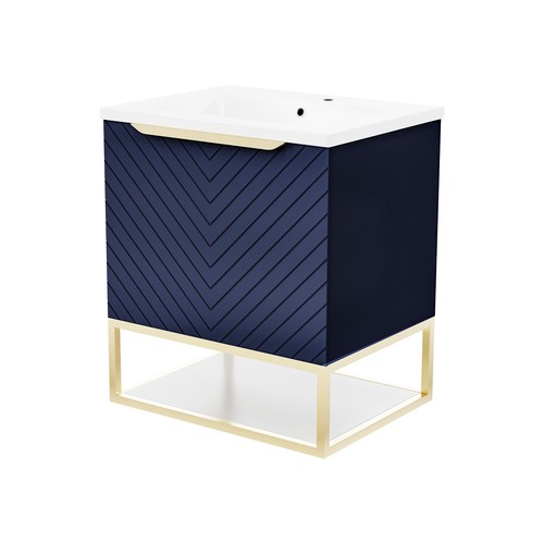 Blue 600mm wall - blue, drawers