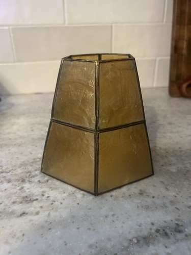 Vintage capiz shell lamp - shell,