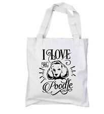 Dog Lover Poodle Tote Bag Gift Canine Birthday Shopping Bag