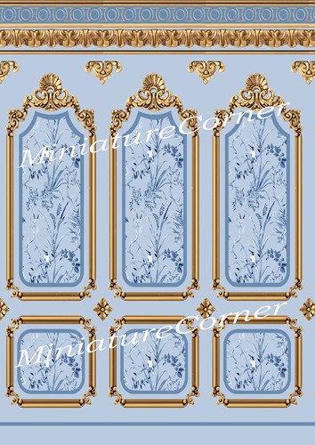 Dolls house wallpaper 12th - dolls, 1/12th