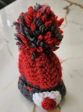 Handmade Knitted Gear Knob Cover Grey Red White.