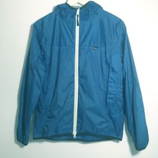 ROHAN Vapour Trail Jacket Woman's Small Blue Peaked Hood Lightweight Outdoor