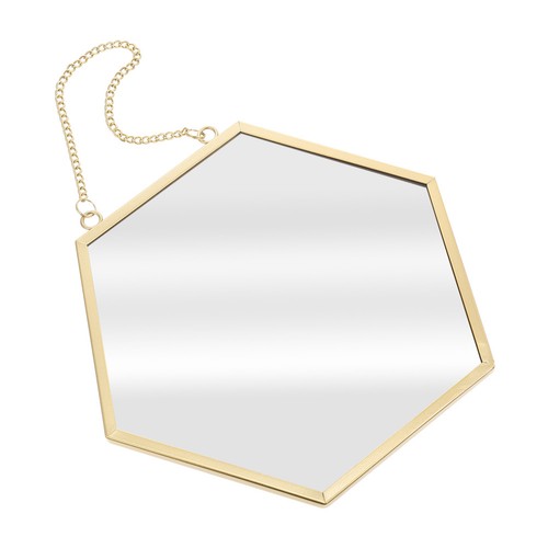 Minimalist golden hexagon - golden,