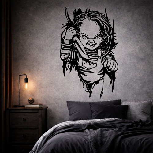 Horror doll vinyl stickers - stickers, |