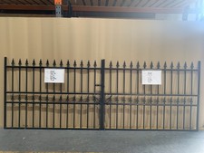 Premium Wrought Iron Style Metal Garden Driveway Gates 3210mm Wide x 1170mm High