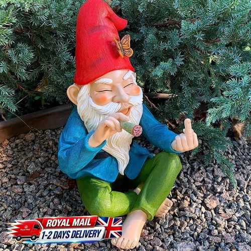 Garden gnome statue relaxed - garden,