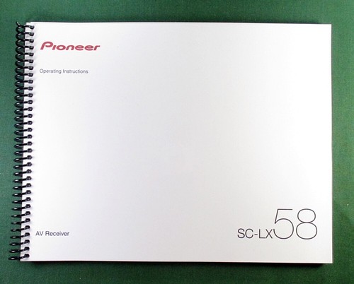 Pioneer lx58 instruction - pioneer, sc-lx58