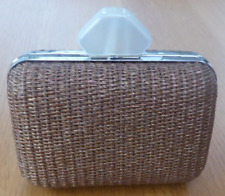 Beth Jordan Small Gold Coloured Clutch Bag with detachable chain