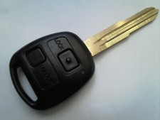 GENUINE TOYOTA YARIS CELICA MR2 ETC (RF&LED) 2 BUTTON REMOTE ALARM UNCUT KEY FOB