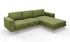 SNUG the big chill RHF Chaise Sofa in Olive Velvet (1600)