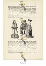 Elizabethan Costumes, 16th Century, Book Illustration (Print), c1870