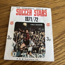 FKS SOCCER STARS 1971-72 Empty Packet