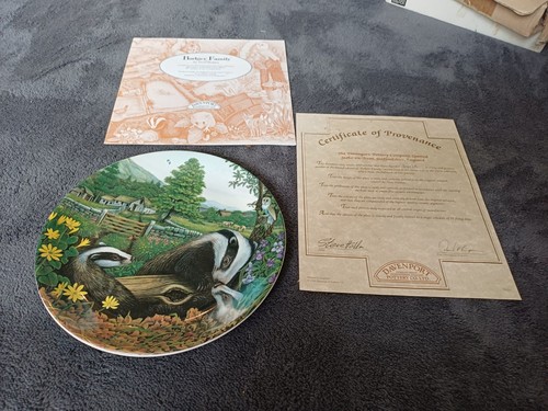 Badger family decorative plate - decorative,