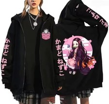 Demon Slayer Anime Hoodies Kamado Nezuko Zip Up