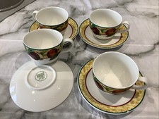 4 ROYAL DOULTON EVERYDAY AUGUSTINE  TEA CUPS AND SAUCERS