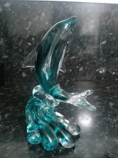 Blue hand blown art glass - blue, hand-blown