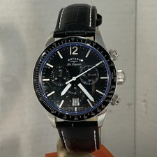 ROTARY Men's SWISS LES ORIGINALES CHRONOGRAPH B.Leather Strap WATCH - GS90152/04