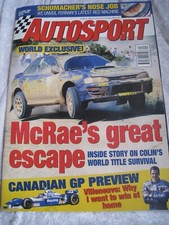 AUTOSPORT MAGAZINE JUN 1996 MCRAE'S GREAT ESCAPE VILLENEUVE FERRARI SCHUMACHER