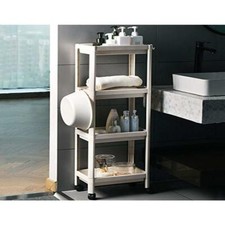 Arkmiido 4 Tier Storage Trolley - White