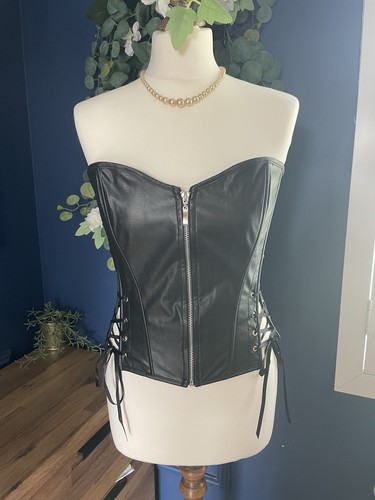 Black faux leather - black,