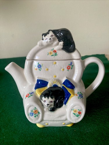 Whimsical teapots feline - whimsical,