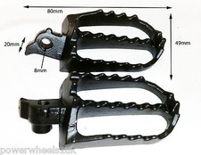 FP018 SET OF METAL FOOT PEGS RESTS SPRINGS /BOLTS ORION 110CC / 125CC DIRT BIKES