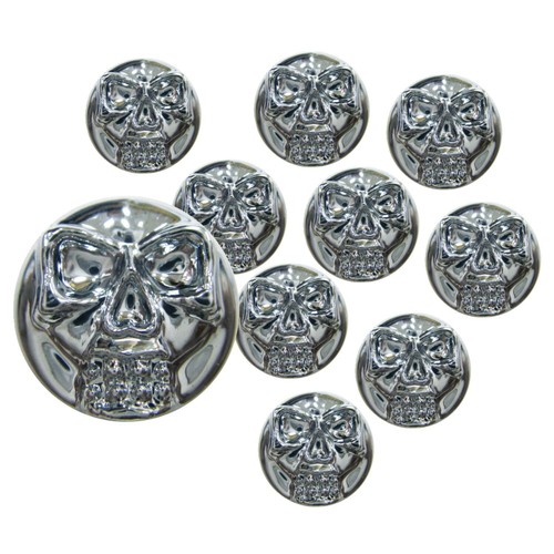 Chrome skull head - chrome,