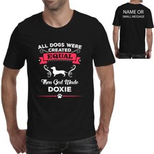 Doxie T-Shirt Mens All Dogs Were Created Equal Gift