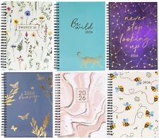 2026 A5 Week To View Diary Full Year Planner Desk Organiser Spiral Hardback Book