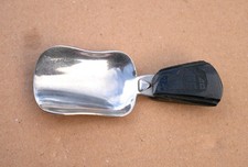 ANTIQUE WHITBY JET  TEA CADDY SPOON,with ENGRAVED IMAGE OF WHITBY ABBEY