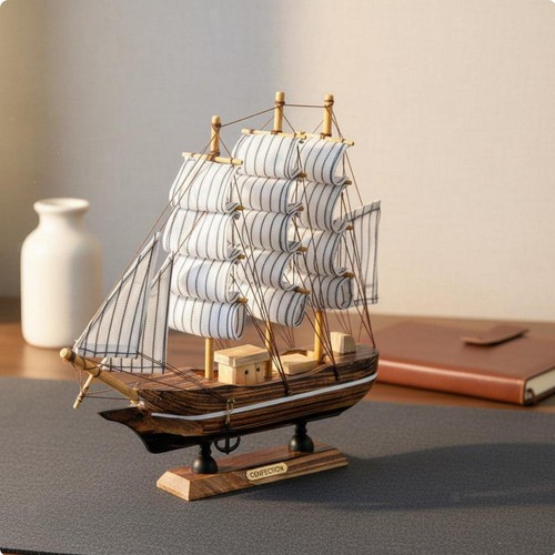 Wooden decorative ship - wooden,