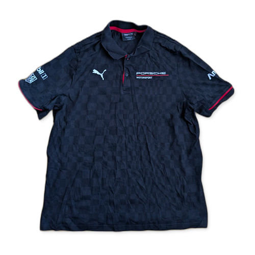 Porsche racing black - racing, polo