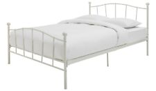 Fleur Kingsize Metal Bed Frame - White