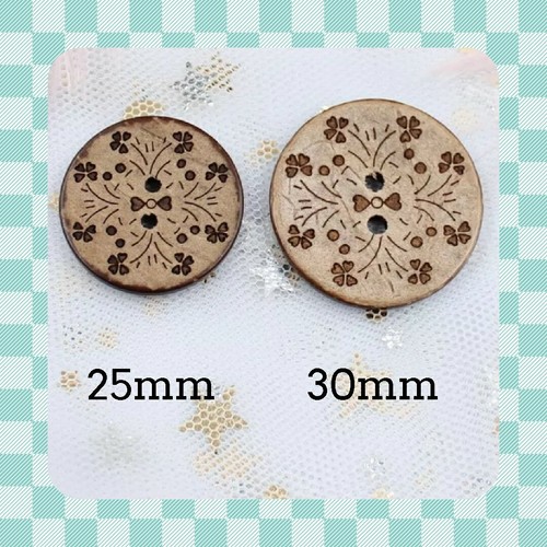 Buttons coconut shell 25mm - buttons,
