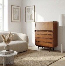 VINTAGE RETRO TEAK SLIM BUREAU