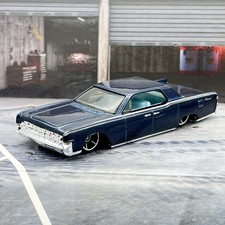 Hot Wheels 1964 Lincoln Continental Metalflake Dark Blue 2007 1:64 Diecast [23j]