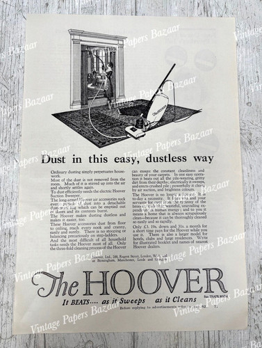 1920s hoover dusting tools - dusting,