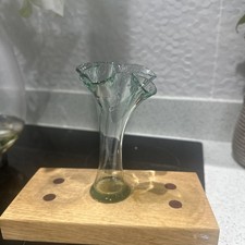 Art Nouveau Fluted Glass Vase