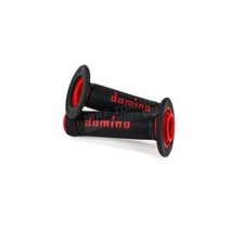 Genuine Domino Black & Red Speedway X-Treme Handlebar Grips for Maico Bikes