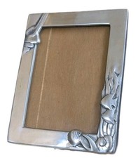 Vtg Mexican Pewter Picture