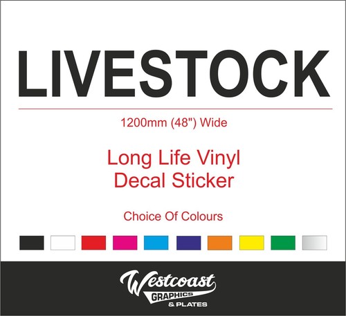 Large livestock vinyl - large, decal