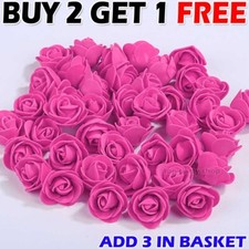 500 Foam Mini Roses WHOLESALE Heads Buds Small Flowers Wedding Home Party UK
