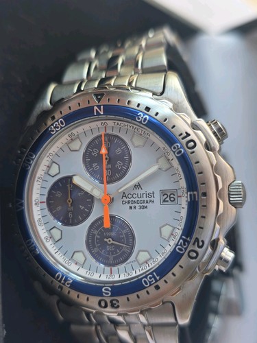 Mens stainless steel accurist - steel,